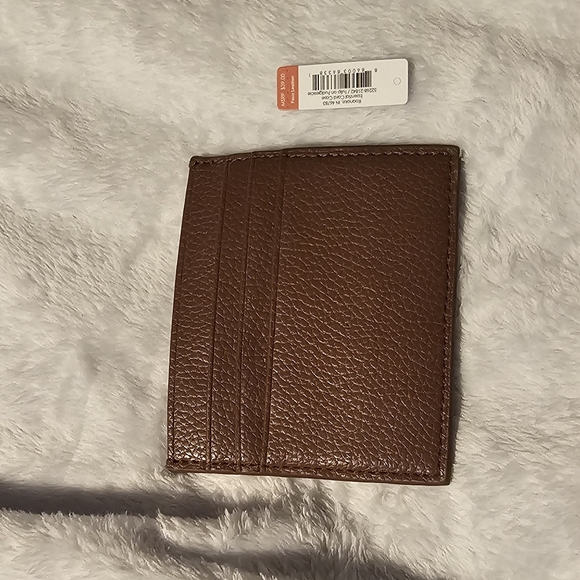 Vera Bradley Tulip on Fudgesicle Brown Faux Leather Card Case - Picture 4 of 5